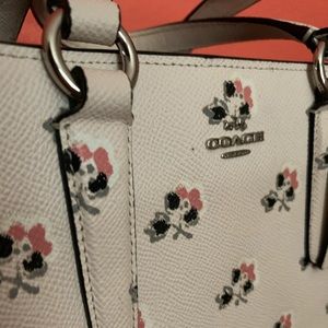 Coach floral print handbag with shoulder strap